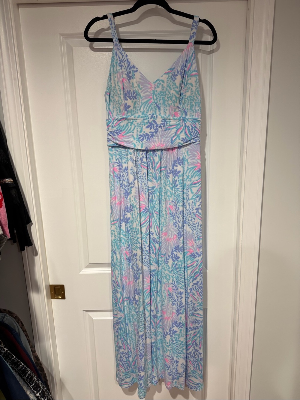 Lilly Pulitzer Floral Maxi Dress (Size 12)